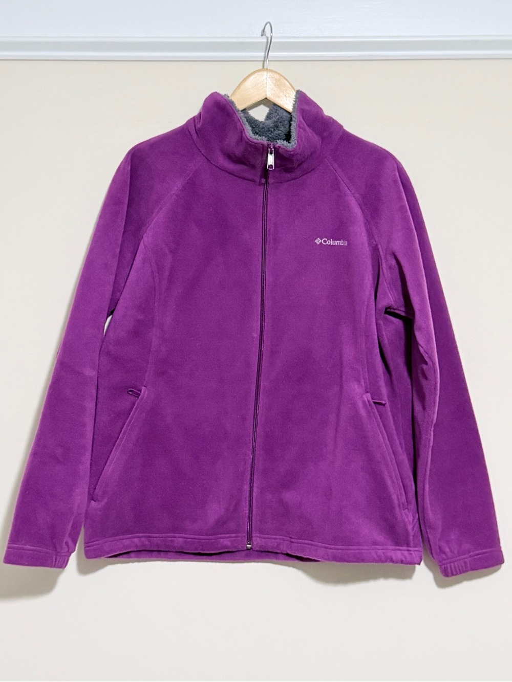 Columbia Purple Full-Zip Teddy Fleece Jacket - Picture 3 of 14